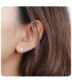 Water Drop Shaped with CZ Stones Stud Earring STS-2764